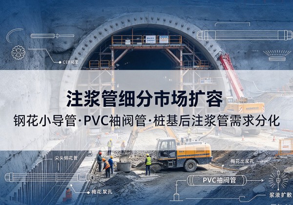 清新注浆管细分市场扩容，隧道钢花小导管、PVC 袖阀管、桩基后注浆管需求分化